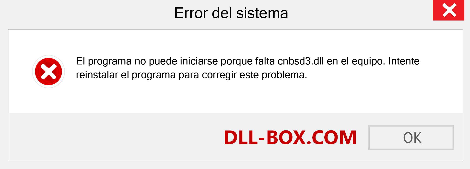 ¿Falta el archivo cnbsd3.dll ?. Descargar para Windows 7, 8, 10 - Corregir cnbsd3 dll Missing Error en Windows, fotos, imágenes