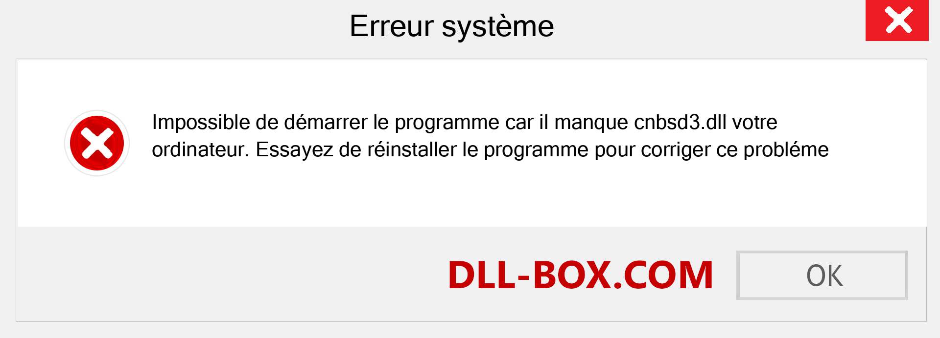 Le fichier cnbsd3.dll est manquant ?. Télécharger pour Windows 7, 8, 10 - Correction de l'erreur manquante cnbsd3 dll sur Windows, photos, images